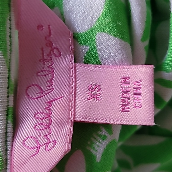Lilly Pulitzer Adriel Buzzworthy Greeen Wrap Dress Sz XS Beachy Vacation Resort - Picture 8 of 11
